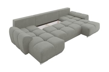 Simerly Bäddsoffa Dubbeldivan 4-sits - Grå - Möbler - Vardagsrum - Bäddsoffor - U bäddsoffa