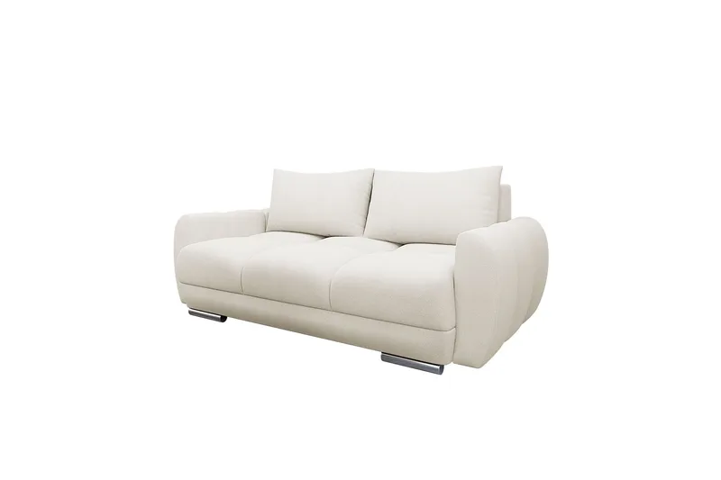 Simerly Soffa 3-sits i Plysch, Ljusgrå