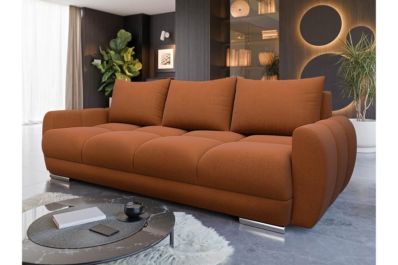 Simerly Soffa 3-sits - Orange - Möbler - Vardagsrum - Soffor - 3-sits soffor