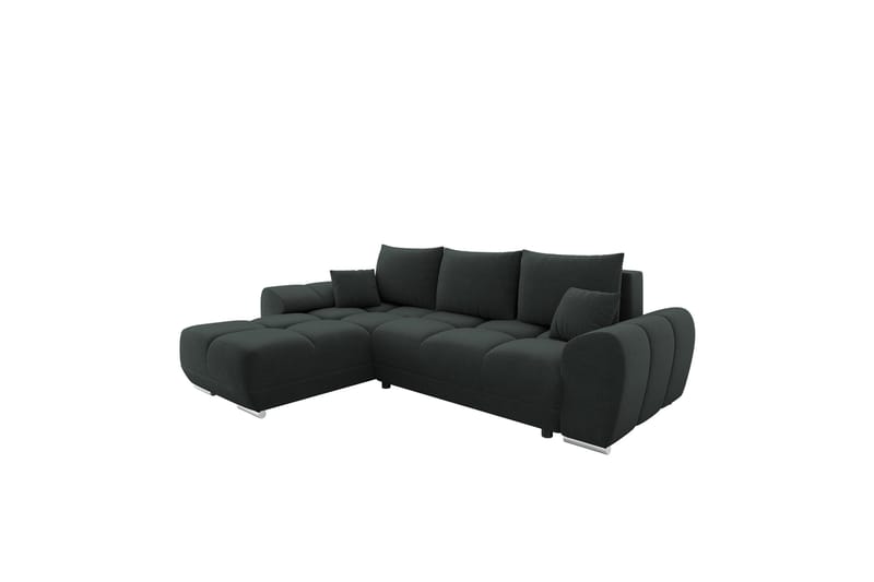 Simerly Soffa med Divan 3-sits, Svart