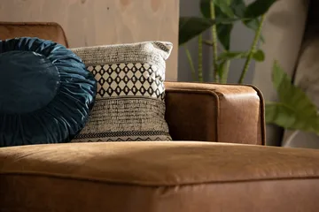 Akron 2-sits Soffa med Divan Höger Bondedläder - Brun - Möbler - Vardagsrum - Soffor - Skinnsoffor