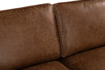 Akron 2-sits Soffa med Divan Höger Bondedläder - Brun - Möbler - Vardagsrum - Soffor - Skinnsoffor