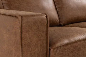 Akron 2-sits Soffa med Divan Höger Bondedläder - Brun - Möbler - Vardagsrum - Soffor - Skinnsoffor
