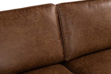 Akron 2-sits Soffa med Divan Vänster Bondedläder - Brun - Möbler - Vardagsrum - Soffor - Skinnsoffor