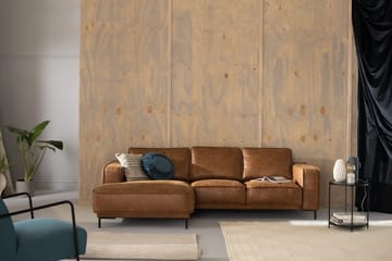 Akron 2-sits Soffa med Divan Vänster Bondedläder - Brun - Möbler - Vardagsrum - Soffor - Skinnsoffor