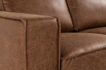 Akron 2-sits Soffa med Divan Vänster Bondedläder - Brun - Möbler - Vardagsrum - Soffor - Skinnsoffor