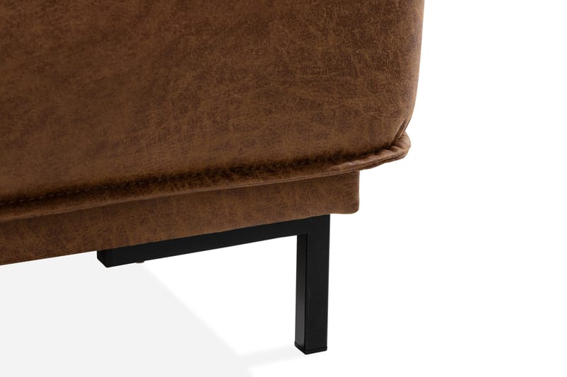 Akron 2-sits Soffa med Divan Vänster Bondedläder - Brun - Möbler - Vardagsrum - Soffor - Skinnsoffor