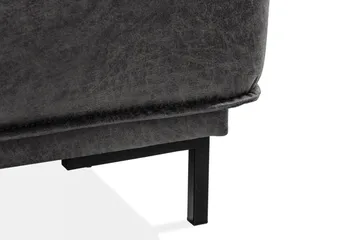 Akron 2-sits Soffa med Divan Vänster Bondedläder - Mörkgrå - Möbler - Vardagsrum - Soffor - Skinnsoffor