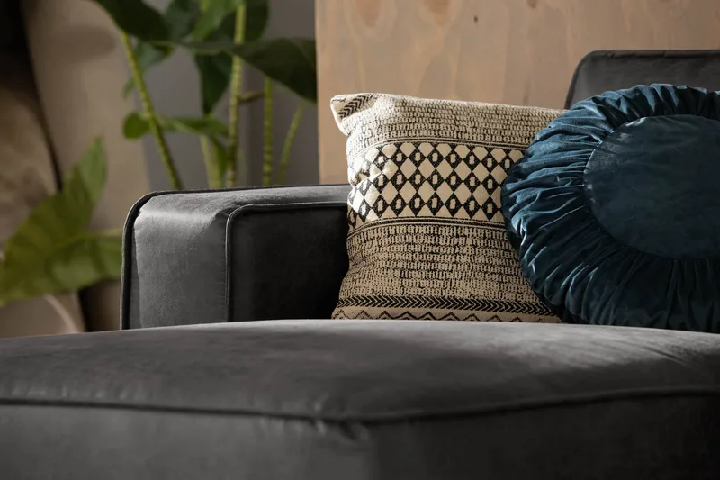 Akron 2-sits Soffa med Divan Vänster Bondedläder - Mörkgrå - Möbler - Vardagsrum - Soffor - Skinnsoffor