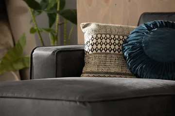 Akron 2-sits Soffa med Divan Vänster Bondedläder - Mörkgrå - Möbler - Vardagsrum - Soffor - Skinnsoffor