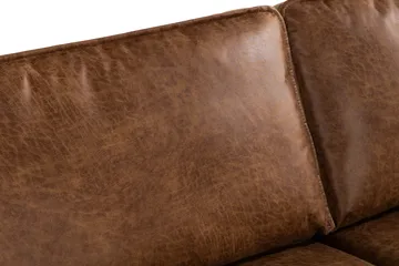 Akron 2,5-sits Soffa med Schäslong Höger läder - Brun - Möbler - Vardagsrum - Soffor - Skinnsoffor