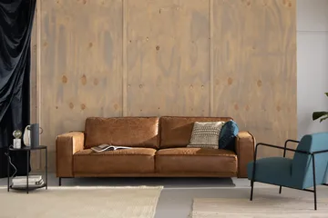 Akron 3-sits Soffa Bondedläder - Brun - Möbler - Vardagsrum - Soffor - 3-sits soffor
