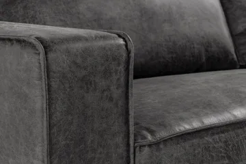 Akron 3-sits Soffa Bondedläder - Mörkgrå - Möbler - Vardagsrum - Soffor - Skinnsoffor