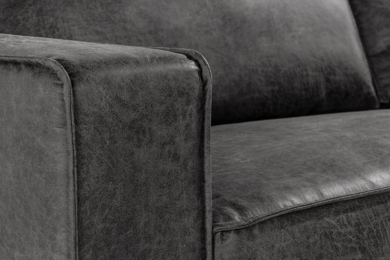 Akron 3-sits Soffa Bondedläder - Mörkgrå - Möbler - Vardagsrum - Soffor - Skinnsoffor