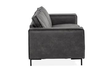 Akron 3-sits Soffa Bondedläder - Mörkgrå - Möbler - Vardagsrum - Soffor - Skinnsoffor