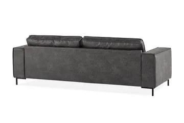 Akron 3-sits Soffa Bondedläder - Mörkgrå - Möbler - Vardagsrum - Soffor - Skinnsoffor