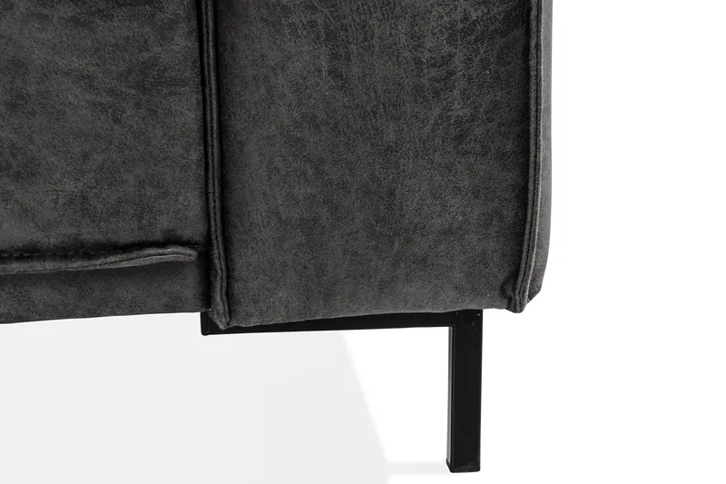 Akron 3-sits Soffa Bondedläder - Mörkgrå - Möbler - Vardagsrum - Soffor - Skinnsoffor