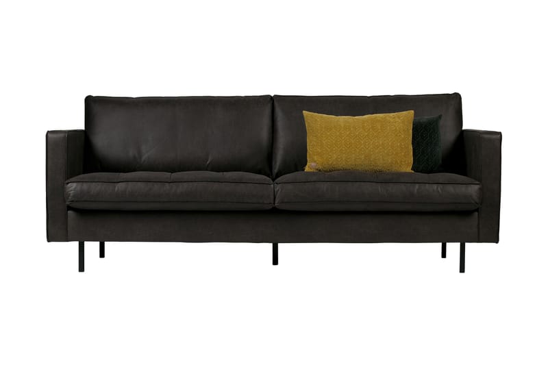 DIXON 2,5-sits Soffa Svart - Möbler - Vardagsrum - Soffor - Skinnsoffor