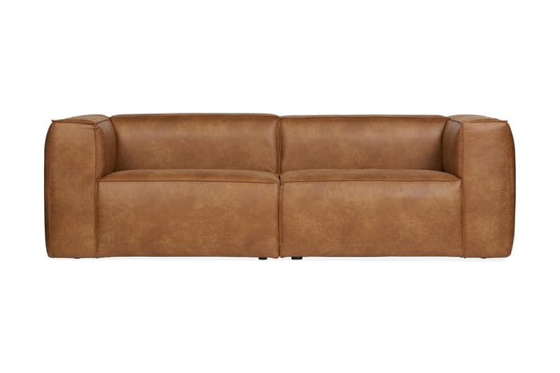 EASNEYE  3,5-sits Soffa Cognac - Skinnsoffor - 3-sits soffor