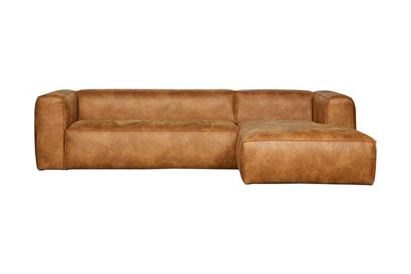EASNEYE Divansoffa Höger Äkta Läder Cognac - Möbler - Vardagsrum - Soffor - Skinnsoffor