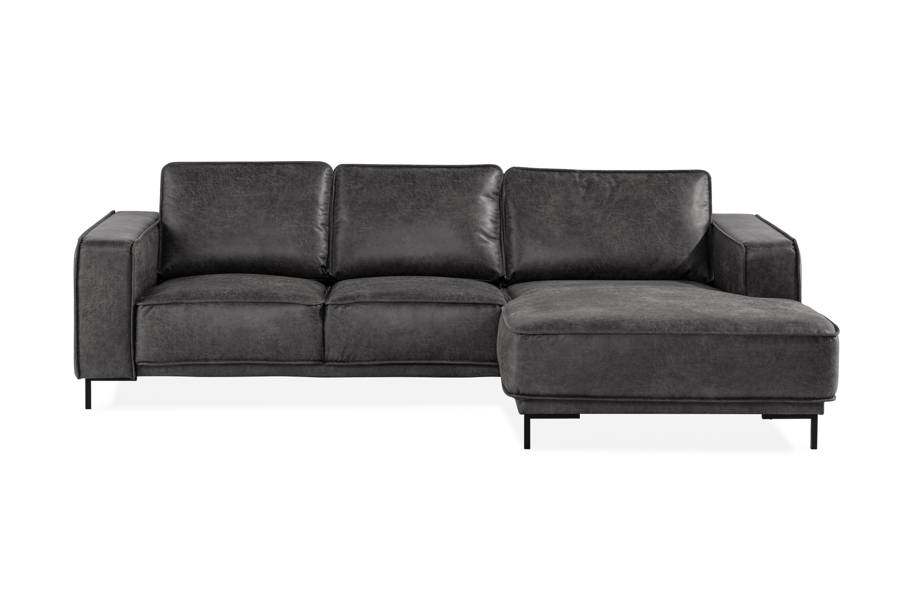 emrik 2-sits soffa med divan höger bonded leather -