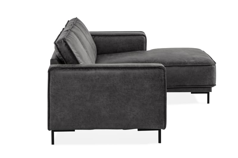EMRIK 2-sits Soffa med Divan Höger Bonded Leather - Möbler - Vardagsrum - Soffor - Skinnsoffor