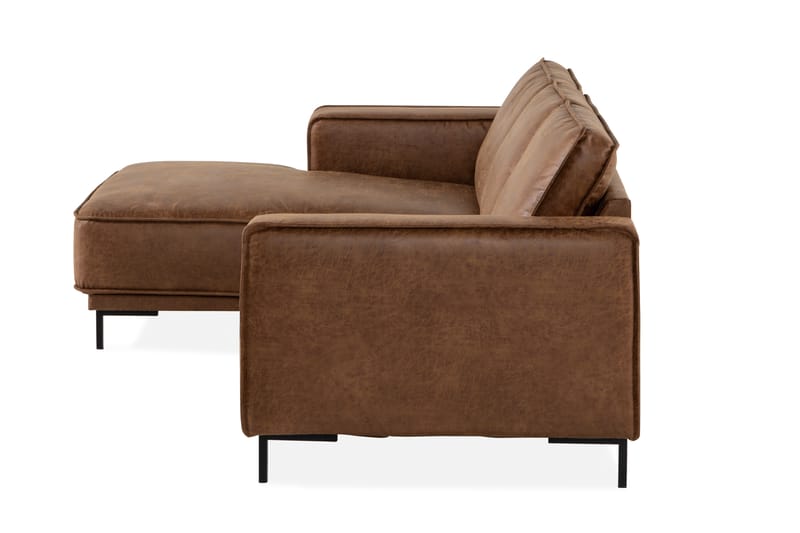 EMRIK 2-sits Soffa med Divan Vänster Bonded Leather - Möbler - Vardagsrum - Soffor - Skinnsoffor
