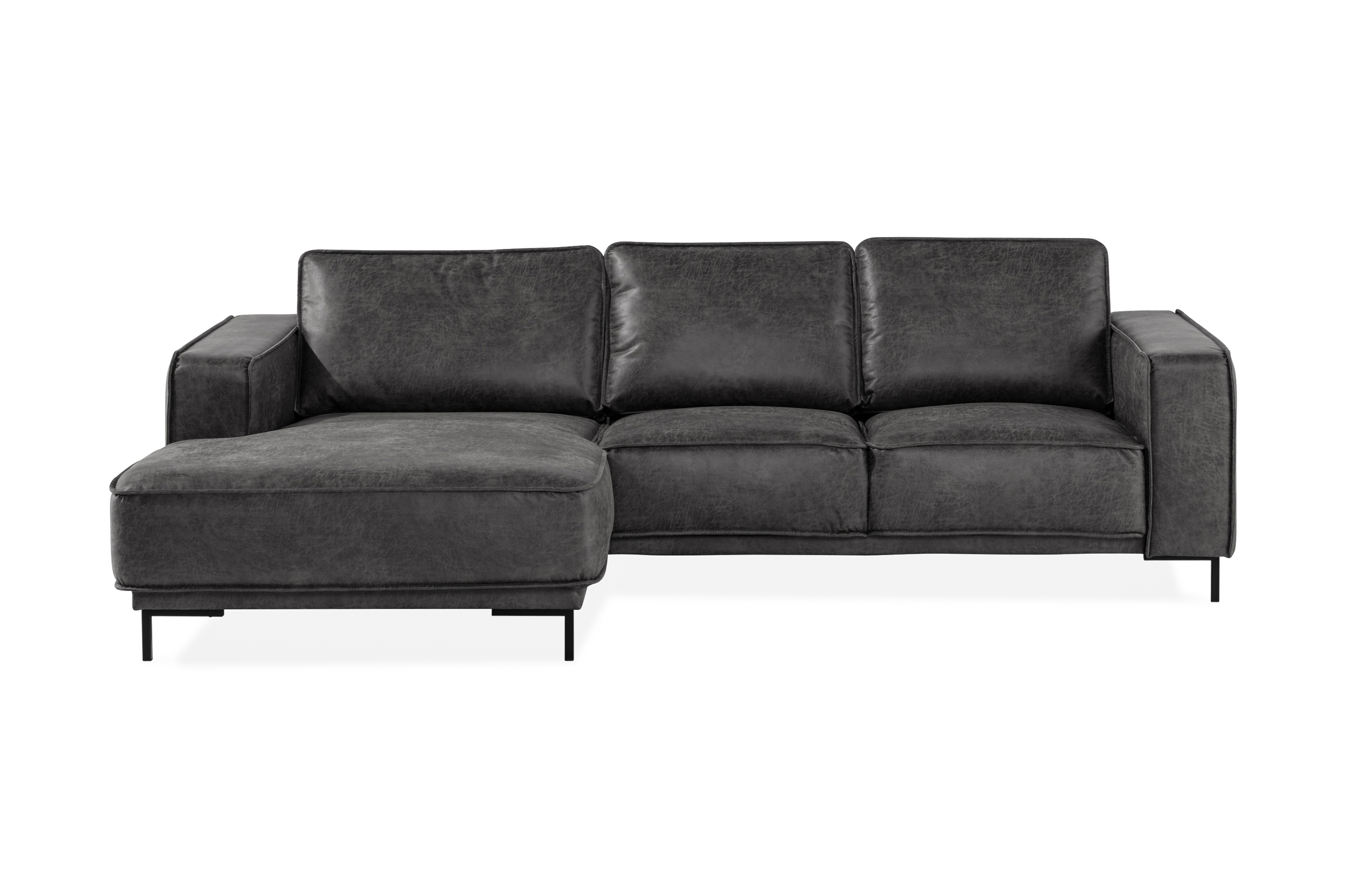 emrik 2-sits soffa med divan vänster bonded leather -