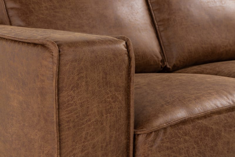 EMRIK 2-sits Soffa med Divan Vänster Bonded Leather - Möbler - Vardagsrum - Soffor - Skinnsoffor