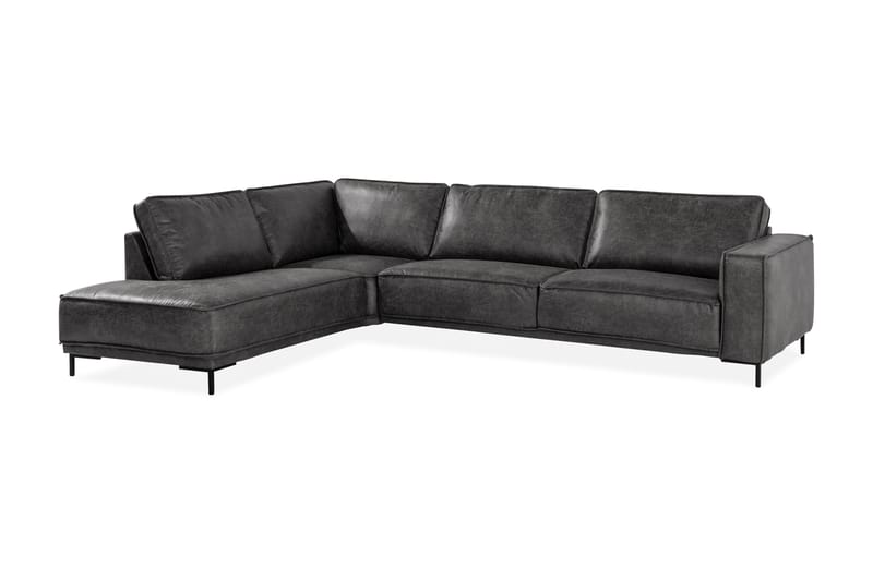 EMRIK 2,5-sits Soffa med Schäslong Vänster Bonded Leather - Skinnsoffor - Divansoffa & schäslong