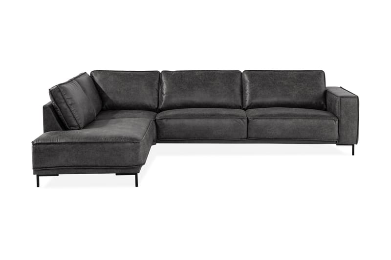 EMRIK 2,5-sits Soffa med Schäslong Vänster Bonded Leather - Skinnsoffor - Divansoffa & schäslong