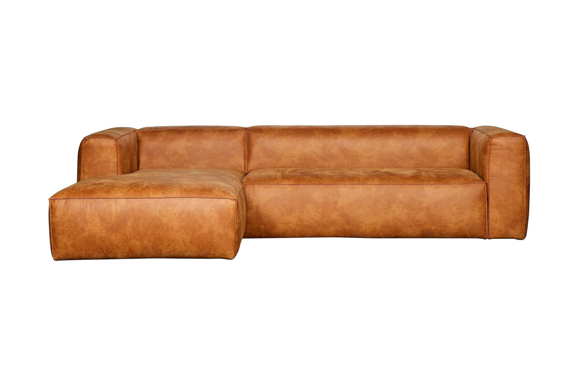 harlow divansoffa vänster äkta läder - cognac