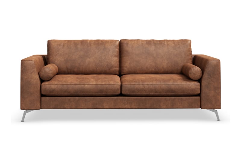 Ocean Lyx 3-sits Soffa i Konstläder - Brun - Möbler - Vardagsrum - Soffor - Skinnsoffor