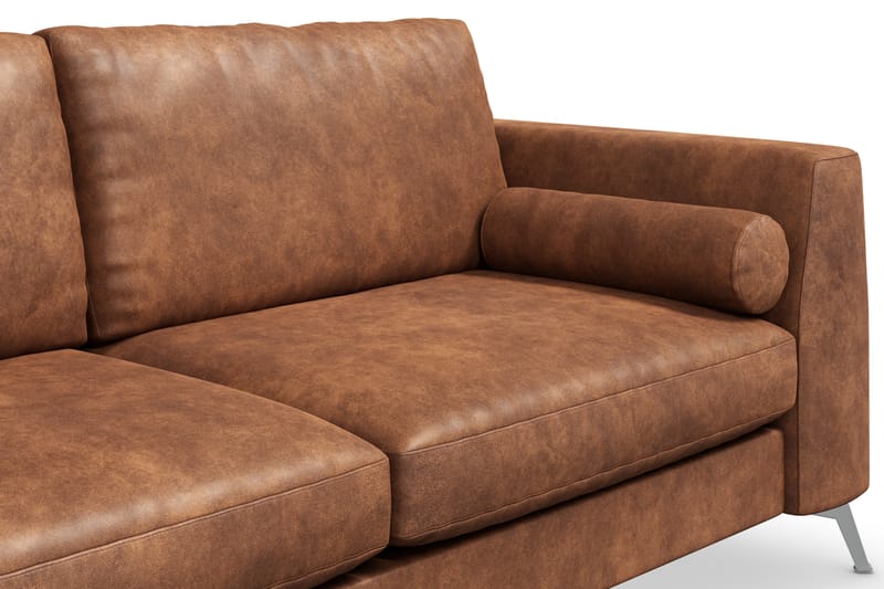 Ocean Lyx 3-sits Soffa i Konstläder - Brun - Möbler - Vardagsrum - Soffor - Skinnsoffor