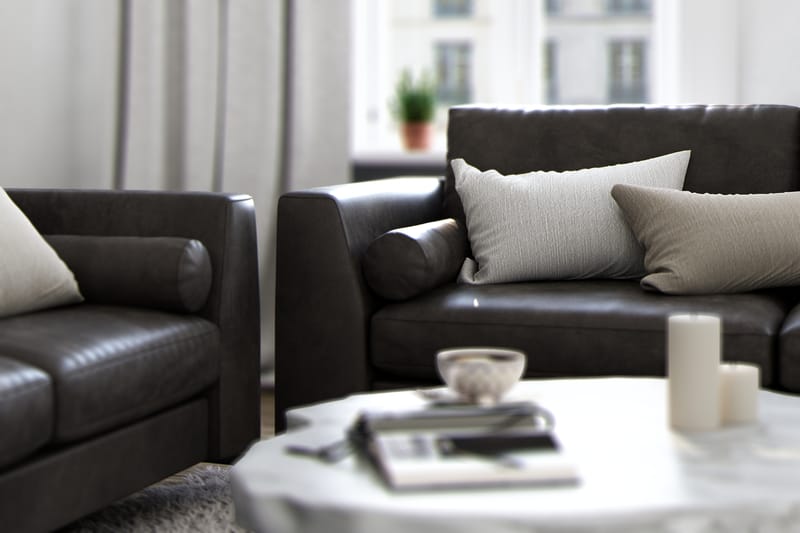 Ocean Lyx 3-sits Soffa i Konstläder - Mörkgrå - Möbler - Vardagsrum - Soffor - Skinnsoffor