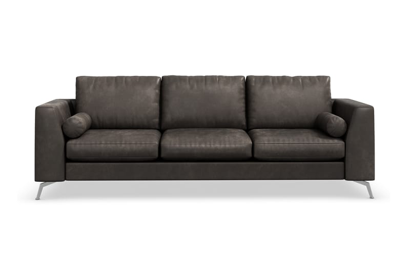 Ocean Lyx 3-sits Soffa i Konstläder - Mörkgrå - Möbler - Vardagsrum - Soffor - Skinnsoffor