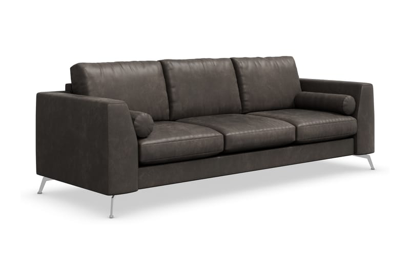Ocean Lyx 3-sits Soffa i Konstläder - Mörkgrå - Möbler - Vardagsrum - Soffor - Skinnsoffor