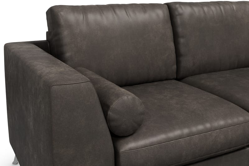 Ocean Lyx 3-sits Soffa i Konstläder - Mörkgrå - Möbler - Vardagsrum - Soffor - Skinnsoffor
