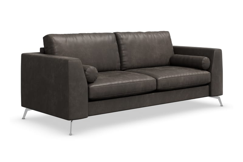 Ocean Lyx 3-sits Soffa i Konstläder - Svart - Möbler - Vardagsrum - Soffor - Skinnsoffor