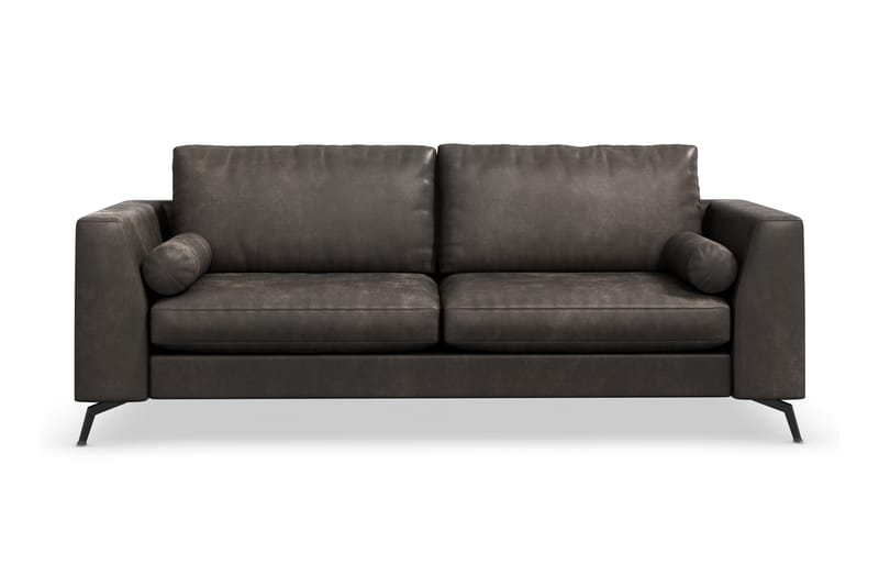 Ocean Lyx 3-sits Soffa i Konstläder - Svart - Möbler - Vardagsrum - Soffor - Skinnsoffor