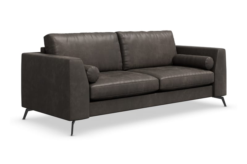 Ocean Lyx 3-sits Soffa i Konstläder - Svart - Möbler - Vardagsrum - Soffor - Skinnsoffor