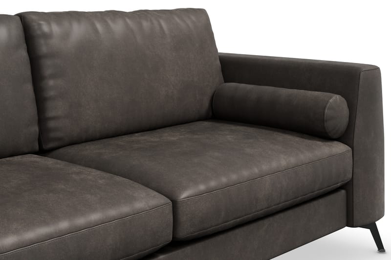 Ocean Lyx 3-sits Soffa i Konstläder - Svart - Möbler - Vardagsrum - Soffor - Skinnsoffor