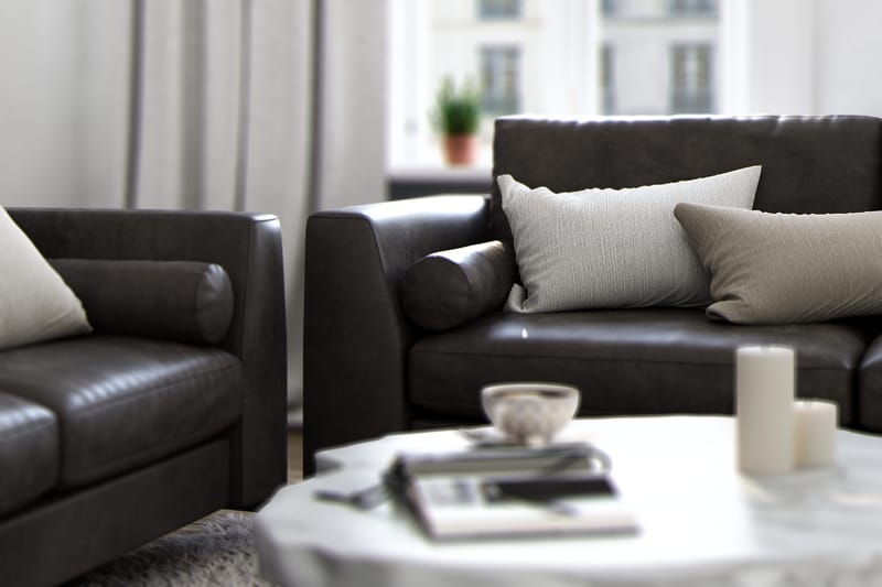 Ocean Lyx 3-sits Soffa i Konstläder - Svart - Möbler - Vardagsrum - Soffor - 2-sits soffor