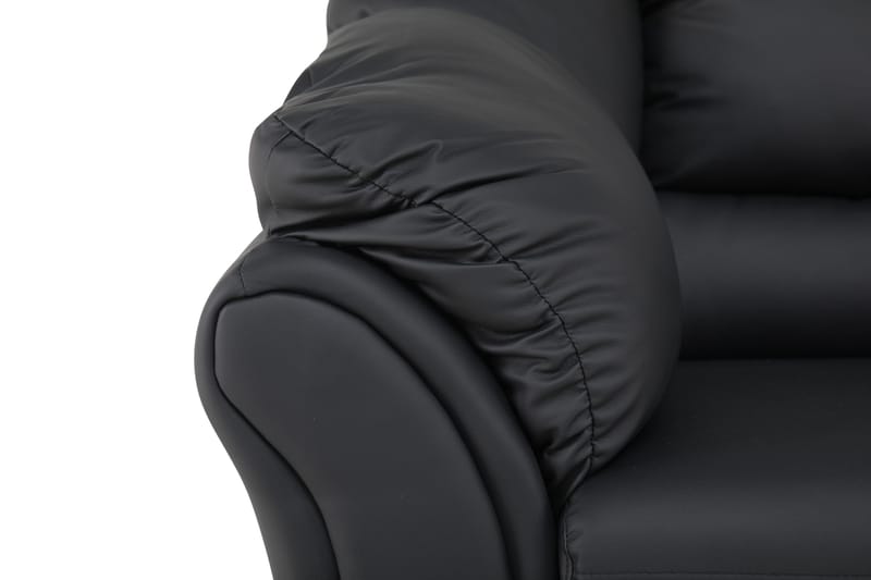Salvador 3-sits Soffa Konstläder - Svart/Konstläder - Möbler - Vardagsrum - Soffor - Skinnsoffor