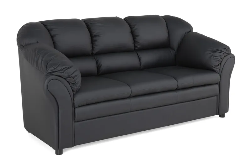 Salvador 3-sits Soffa Konstläder - Svart/Konstläder - Möbler - Vardagsrum - Soffor - Skinnsoffor