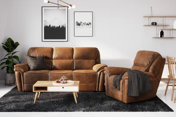 Saranda 3-sits Soffa - Brun - Möbler - Vardagsrum - Soffor - Reclinersoffor & Biosoffor