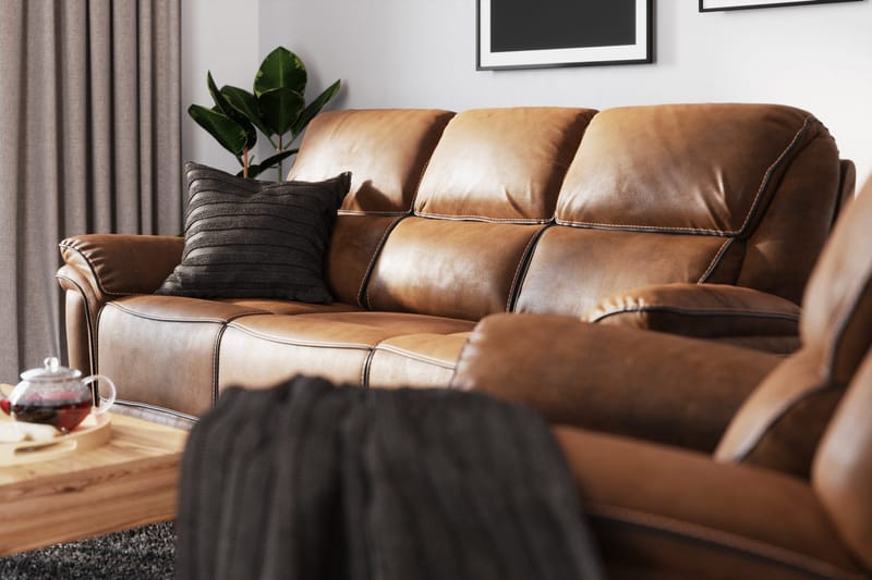 Saranda 3-sits Soffa - Brun - Möbler - Vardagsrum - Soffor - 3-sits soffor