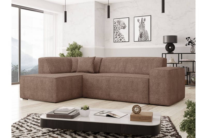 Slucajno Soffa m. Schäslong 4-sits - Brun - Möbler - Vardagsrum - Soffor - Divansoffa & schäslong