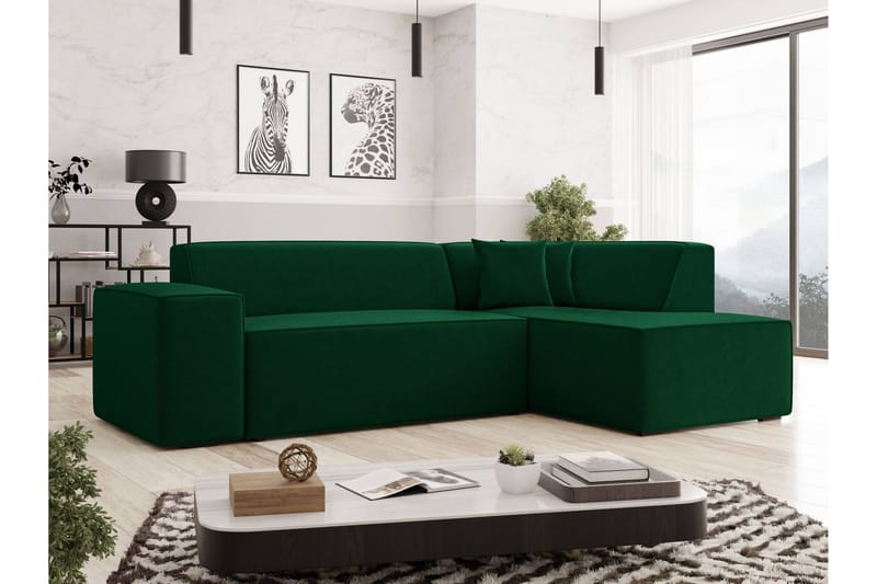 Slucajno Soffa m. Schäslong 4-sits - Grön - Möbler - Vardagsrum - Soffor - Divansoffa & schäslong