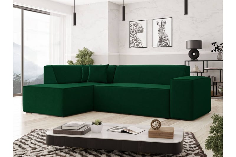Slucajno Soffa m. Schäslong 4-sits - Grön - Möbler - Vardagsrum - Soffor - Divansoffa & schäslong